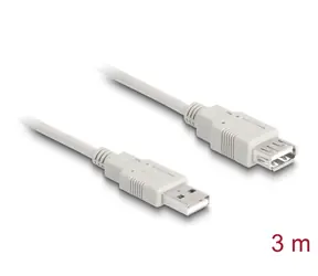 DeLock Kábel USB 2.0 A (M) - USB 2.0 A (F) 3.0m béžová