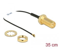 DeLock Kábel RP-SMA (F) - I-PEX MHF 4 (M) 35cm čierna