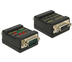 DeLock Tester RS-232 DB9 (F) - DB9 (M) čierna