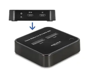 DeLock Dokovacia stanica pre 2x M.2 SSD čierna