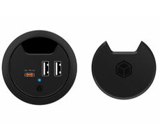 Icy Box IB-HUB1407 čierna / Nabíjačka / 30W / 2x USB-A / 1x USB-C 