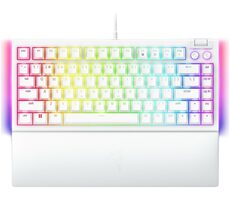 Razer BlackWidow V4 75% biela / Herná klávesnica / mechanická / Razer orange / RGB / USB-C/ US Layout