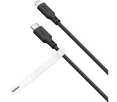YENKEE YCU 635 BK SILIC Kábel USB-C (M) - Lightning (M) 1.5m čierna / 27W / 480Mbps