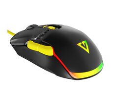Modecom Volcano Jager čierna / Herná myš / optická / 12000 DPI / 6 tlačidiel / RGB / USB
