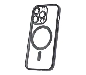 CPA Mag Color Chrome Silikónové TPU puzdro pre Apple iPhone 15 Pro čierna