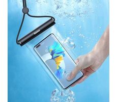 Baseus AquaGlide Vodotesné puzdro s cylindrickým posuvným zámkom transparentné (čierna)