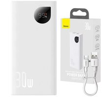 Baseus Adaman2 Powerbank 10000mAh biela / 30W / 2x USB-A / 1x USB-C