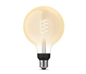 Philips Hue White Filament Globe large G125 DIM E27 7W / múdra LED žiarovka / 550 lm / 2100 k / IP20 / stmievateľná  
