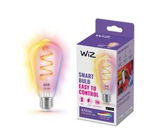 Philips WiZ Colors ST64 E27 6.3W / Múdra farebná žiarovka / 470 lm / 2200-6500 k / stmievateľná 