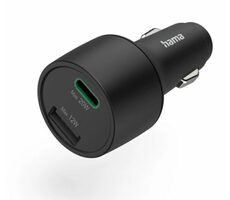 HAMA 201690 Nabíjačka do vozidla USB-C &amp; USB-A čierna / 32W / PD / QC