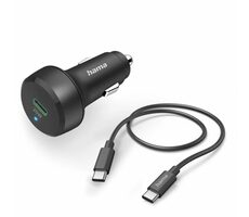 HAMA 201614 Set Nabíjačka USB-C 25W + kábel USB-C 1m čierna