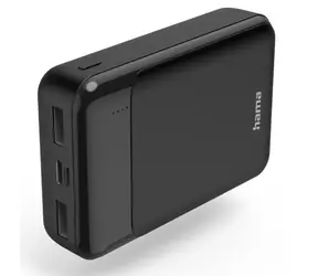 HAMA 187285 Eco Power 10 čierna / Powerbanka / 10000 mAh / 2x USB-A / 2A