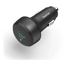 HAMA 201638 Nabíjačka do vozidla USB-C čierna / 25W / PD / QC