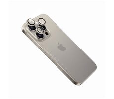 FIXED Ochranné sklá šošoviek fotoaparátov Camera Glass pre Apple iPhone 15 Pro/15 Pro Max prírodný Titan