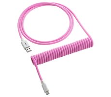 CableMod Classic Coiled Keyboard Cable USB-C - USB-A 1.5m Strawberry Cream / Kábel pre klávesnicu
