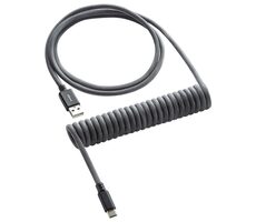 CableMod Classic Coiled Keyboard Cable USB-C - USB-A 1.5m Carbon Grey / Kábel pre klávesnicu