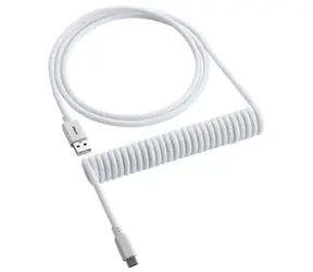 CableMod Classic Coiled Keyboard Cable USB-C - USB-A 1.5m Glacier White / Kábel pre klávesnicu