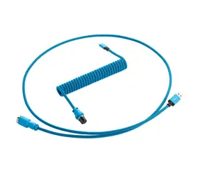 CableMod PRO Coiled Keyboard Cable USB-C - USB-A 1.5m Spectrum Blue / Kábel pre klávesnicu