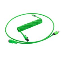 CableMod PRO Coiled Keyboard Cable USB-C - USB-A 1.5m Viper Green / Kábel pre klávesnicu