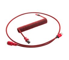 CableMod PRO Coiled Keyboard Cable USB-C - USB-A 1.5m Republic Red / Kábel pre klávesnicu