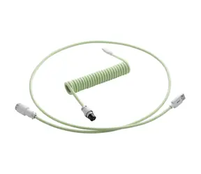 CableMod PRO Coiled Keyboard Cable USB-C - USB-A 1.5m Lime Sorbet / Kábel pre klávesnicu