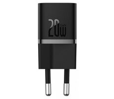 Baseus GaN5 Mini 20W EU Rýchlonabíjačka čierna / 20W / 1x USB-C