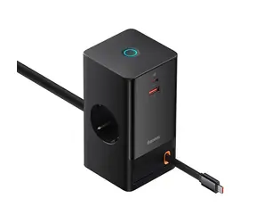 Baseus PowerCombo Digital nabíjacia stanica 65W EU čierna