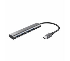 Trust Halyx USB-C sivá / USB hub / 4X USB 3.2 Gen 1