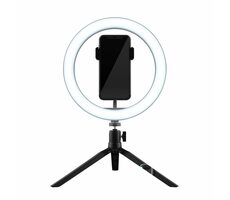 Trust Maku+ 2v1 čierna / Streamovacia sada / Tripod s osvetlením / greenscreen / Bluetooth spúšť
