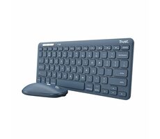 Trust Lyra (myš+klávesnica) modrá / Bezdrôtový set klávesnice a myši / RF 2.4GHz / Bluetooth / US Layout