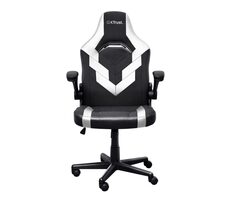 Trust GXT703W Riye biela / Herná stolička / nastaviteľná / nosnosť až 140 kg / látka & syntetická koža