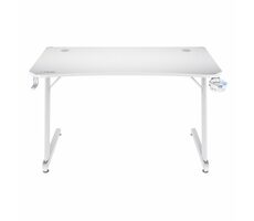 Trust GXT709W Luminus RGB biela / Herný stôl / 120 x 60 x 74 cm / nosnosť až 150 kg