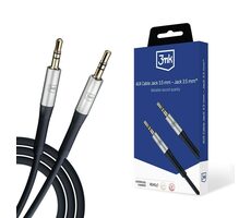 3mk audio kábel 3.5 mm jack - 3.5 mm jack čierna / dĺžka 1 m