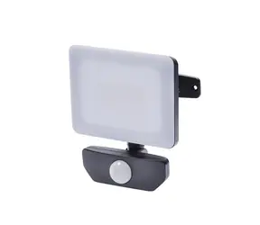 Solight LED reflektor Quick so sensorom čierna / 10W / 850lm / 4000K / IP44