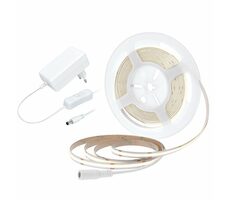 Solight LED COB opasok neutrálna biela / sada s adaptérom / vypínač / 5m / 8W/m / 800lm/m