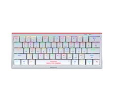 Marvo KG962G (US) biela / Klávesnica / mechanická / USB-A / 1.6m / ENG Layout