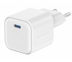 Swissten Sieťový adaptér GaN USB-C 20W biela / PD