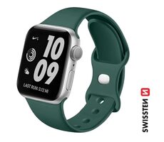 Swissten Silikónový remienok pre Apple Watch 38/40/41mm zelená
