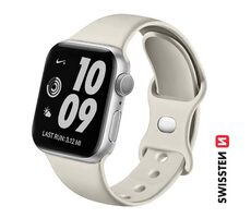 Swissten Silikónový remienok pre Apple Watch 42/44/45/49mm kamenne šedá