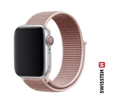 Swissten Nylonový remienok pre Apple Watch 38/40/41mm ružovo-zlatá