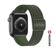 Swissten Nylonový remienok so sponou pre Apple Watch 38/40/41mm khaki