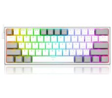 Redragon K617 Fizz Red sivá / Herná klávesnica / mechanická / spínače red / USB / US
