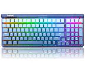 Redragon K656 Garen Purple modrá / Herná klávesnica / mechanická / spínače purple / USB / RF 2.4 GHz / Bluetooth / US