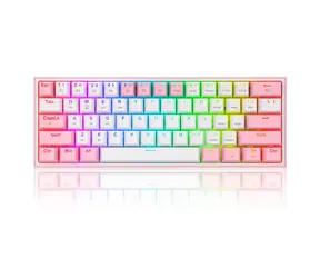 Redragon K616 RGB Fizz Pro Red šedá / Herná klávesnica / mechanická / spínače red / USB / RF 2.4 GHz / Bluetooth / US / dopredaj