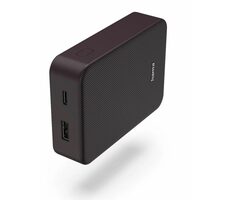 HAMA Colour 10 čierno-fialová / Powerbanka / 10000 mAh / 1x USB-C / 1x USB-A / 5V / 3A