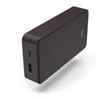 HAMA Colour 20 čierno-fialová / Powerbanka / 20000 mAh / 1x USB-C / 1x USB-A / 5V / 3A