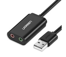 Ugreen US205 USB Externá zvuková karta 0.15 cm čierna 