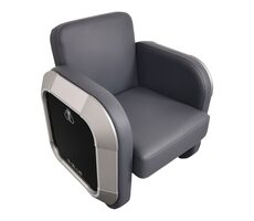 E-BLUE EEC346-11 Herná sofa šedá / syntetická koža / nosnosť až 200 kg