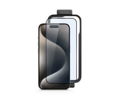 Epico Edge to Edge Ochranné sklo pre Apple iPhone 15 Pro Max čierna / 2ks / inštalačný rámček