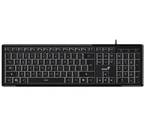 Genius Slimstar 820 čierna / Drôtová klávesnica / podsvietená / Copilot / USB / CZ+SK layout